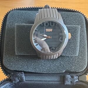 Levi's Black and Gold Wristwatch